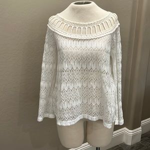 Love Long Sleeve Lace Top/Coverup